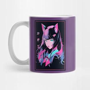 Anime Cat Girl | Quality Anime Design | Chibi Cat Girl Miaw | Manga Anime Art Mug